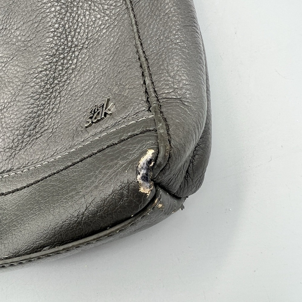 THE SAK Lucia pebbled leather women's crossbody bag -Dark Grey - Picture 7 of 9
